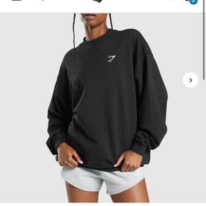 Gymshark Black oversized crewneck